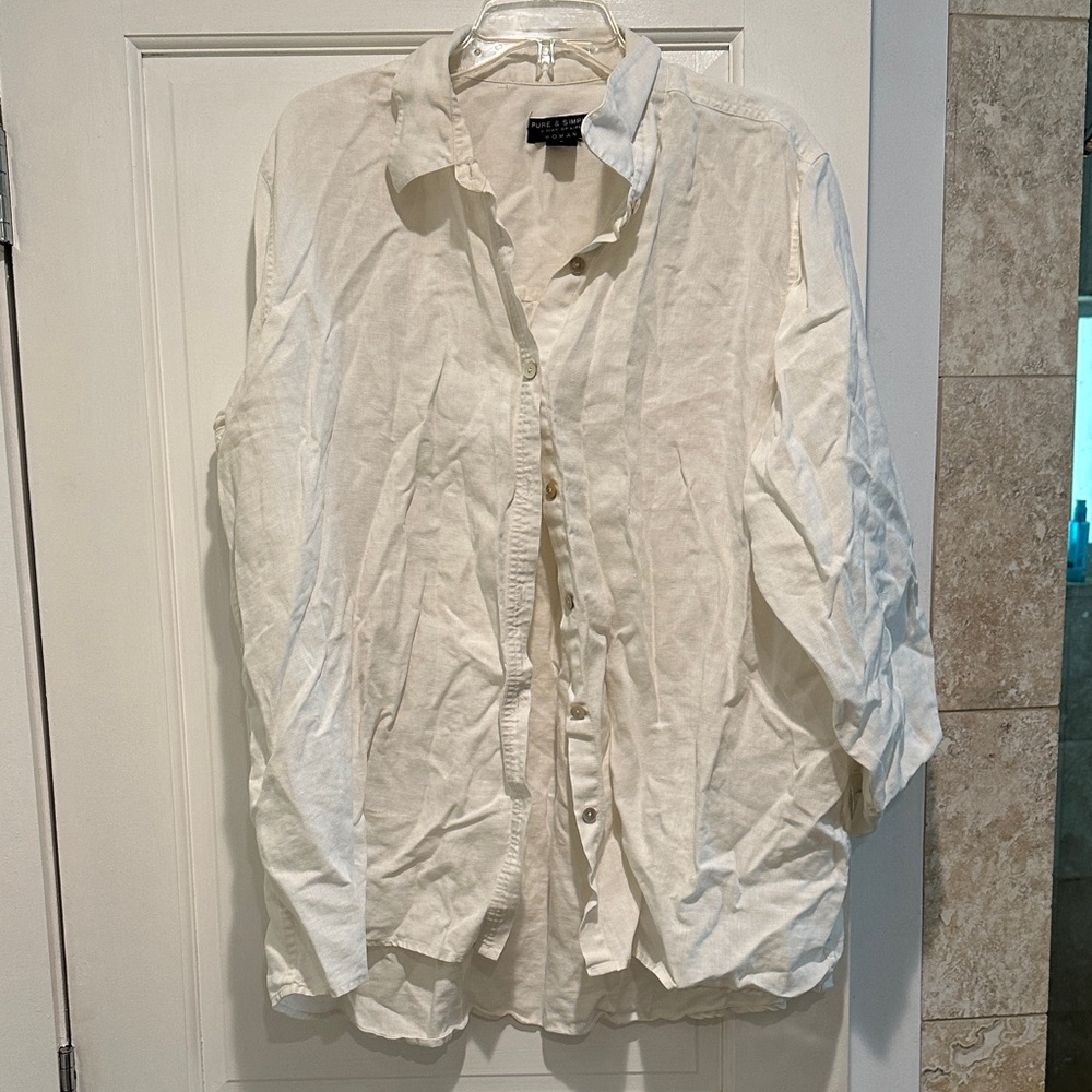 100% linen blouse